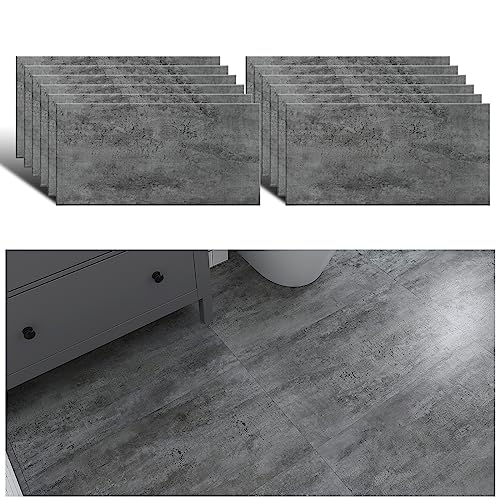 VEELIKE Selbstklebend Bodenfliesen Betonoptik PVC Bodenbelag Küche Vinylboden Klebefliesen Boden Vinyl Fliesen Badezimmer Venylbodenbelag Selbstklebend Fliesenoptik Retro 1.5mm 60cm×30cm 12 Stück VEELIKE Selbstklebend Bodenfliesen Betonoptik PVC Bodenbelag Küche Vinylboden Klebefliesen Boden Vinyl Fliesen Badezimmer Venylbodenbelag Selbstklebend Fliesenoptik Retro 1.5mm 60cm×30cm 12 Stück von VEELIKE