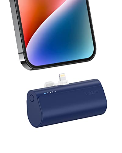 VEGER Power Bank 5000mAh, 20W PD Mini Tragbare Powerbank Externer Akku, Schnelles Aufladen Kabellose Powerbank, Kleine und leichte Handy Ladegeräte Kompatibel mit iPhone (Blau) von VEGER