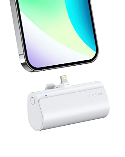 VEGER Power Bank 5000mAh, 20W PD Mini Tragbare Powerbank Externer Akku, Schnelles Aufladen Kabellose Powerbank, Kleine und leichte Handy Ladegeräte Kompatibel mit iPhone (Weiß) von VEGER