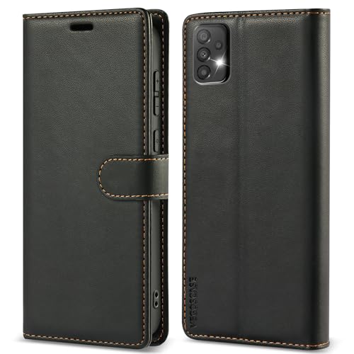 VEGOSCASE HandyHülle für Samsung Galaxy A52 4G / 5G / A52s 5G Hülle, Lederhülle Klappbar Brieftasche Klapphülle Kartenfach Standfunktion Schutzhülle mit RFID-Blockierung für Galaxy A52 4G /5G, Schwarz VEGOSCASE HandyHülle für Samsung Galaxy A52 4G / 5G / A52s 5G Hülle, Lederhülle Klappbar Brieftasche Klapphülle Kartenfach Standfunktion Schutzhülle mit RFID-Blockierung für Galaxy A52 4G /5G, Schwarz von VEGOSCASE