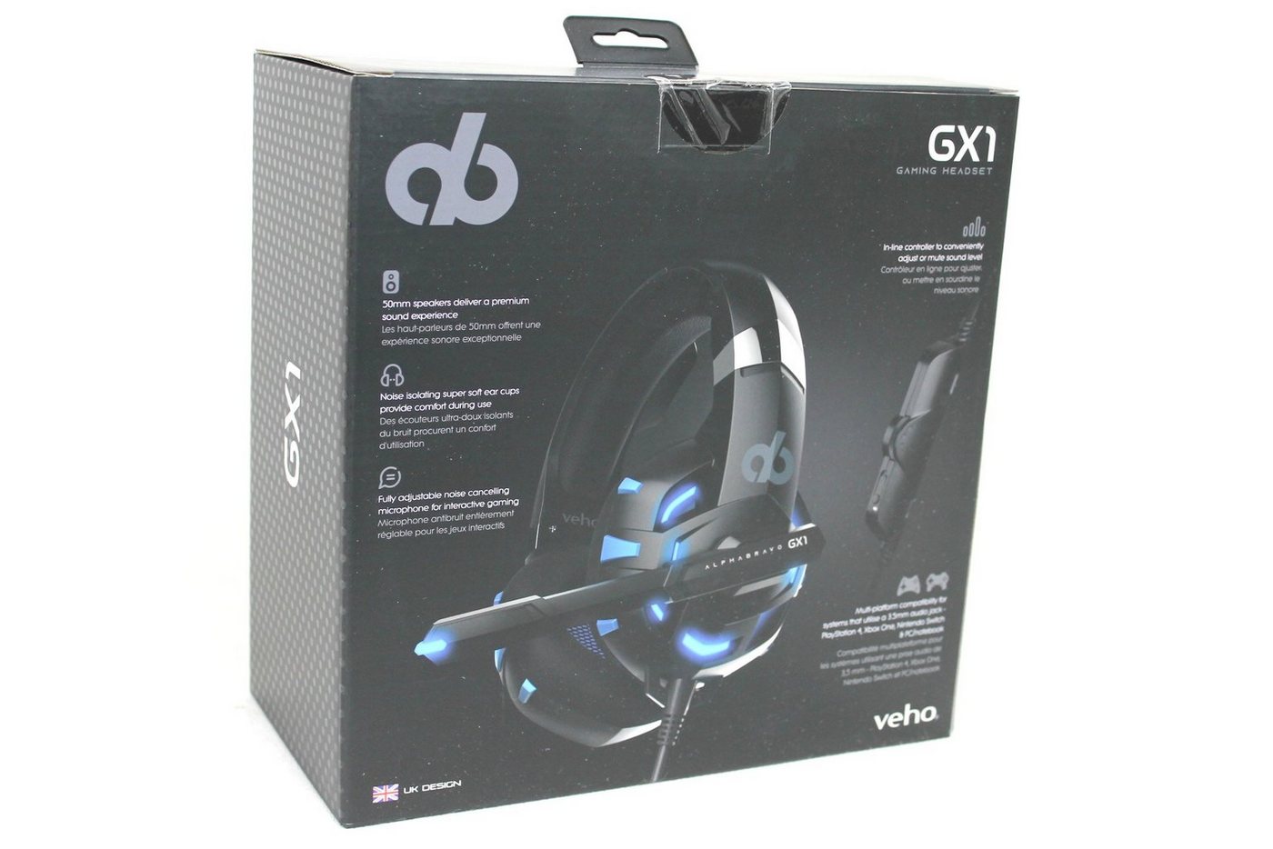 VEHO VAB-001-GX1 Alpha Bravo GX-1 Gaming Headset Kopfhörer VEHO VAB-001-GX1 Alpha Bravo GX-1 Gaming Headset Kopfhörer von VEHO