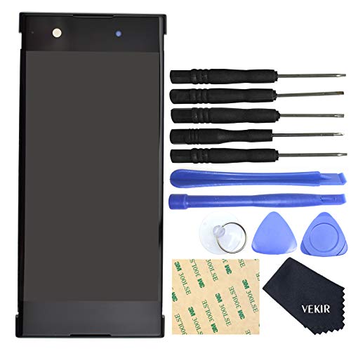 VEKIR Complete LCD Touch Digitizer Screen Assembly with Frame Replacement for Sony Xperia XA1 G3121 G3112 G3125 G3116 G3123 Black von VEKIR