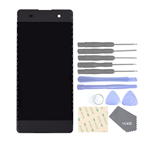 VEKIR Handys Ersatzteile für Sony Xperia XA F3111 XA Dual F3112 Komplette Anzeige Touch Digitizer Bildschirm[NO Bildschirm Frame](Graphite Black) von VEKIR