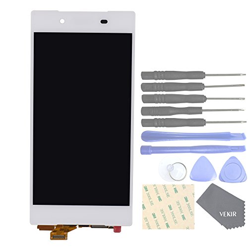 VEKIR Handys Ersatzteile für Sony Xperia Z5 E6603 E6633 E6653 E6683 Komplette Anzeige Touch Digitizer Bildschirm[NO Bildschirm Frame](White) von VEKIR