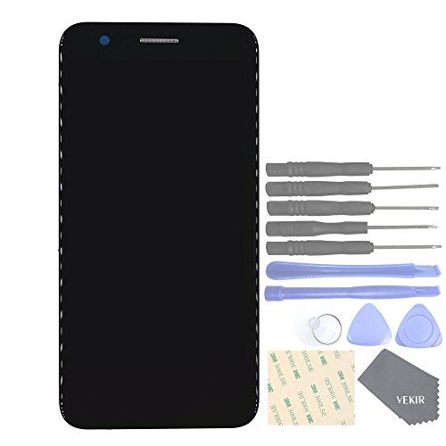 VEKIR LCD Touch Digitizer Glas Bildschirm Ersatz mit Rahmen für LG K10 (2017) X400 M250N (schwarz) von VEKIR