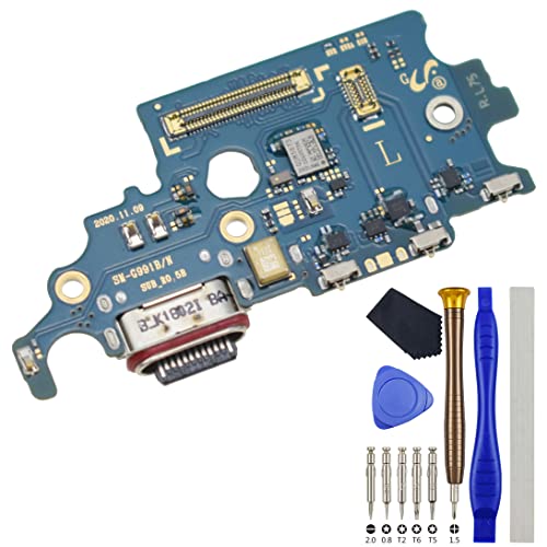 VEKIR SM-G991B USB Charger Port Charging Jack Connector Ribbon Flex Cable PCB Board Replacement for European versionSamsung Galaxy S21 5G with Nano-SIM Card Slot Microphone USB Type-C 3.2 von VEKIR