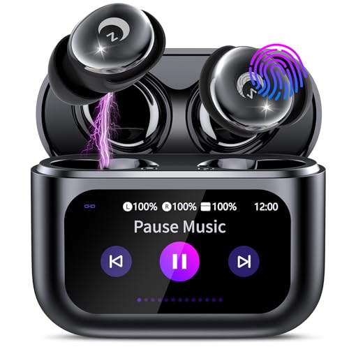 Bluetooth Kopfhörer, Mini Schlafkopfhörer Bluetooth 5.4 mit Touchscreen, 2025 Neue in Ear Kopfhörer Kabellos mit Klare Kommunikation, IPX7 Ohrhörer mit 48H Immersiver Deep Bass Ohrhörer/5 EQ-Modus Bluetooth Kopfhörer, Mini Schlafkopfhörer Bluetooth 5.4 mit Touchscreen, 2025 Neue in Ear Kopfhörer Kabellos mit Klare Kommunikation, IPX7 Ohrhörer mit 48H Immersiver Deep Bass Ohrhörer/5 EQ-Modus von VEKJ