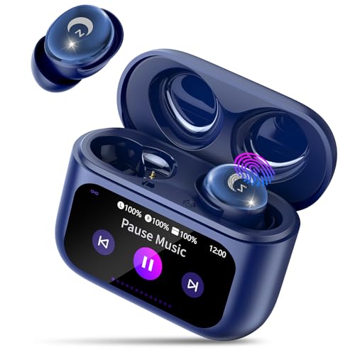 Bluetooth Kopfhörer, Mini Schlafkopfhörer Bluetooth 5.4 mit Touchscreen, 2025 Neue in Ear Kopfhörer Kabellos mit ENC Noise Cancelling, Ohrhörer mit 48H Immersiver Deep Bass Ohrhörer/5 EQ-Modus, Blau Bluetooth Kopfhörer, Mini Schlafkopfhörer Bluetooth 5.4 mit Touchscreen, 2025 Neue in Ear Kopfhörer Kabellos mit ENC Noise Cancelling, Ohrhörer mit 48H Immersiver Deep Bass Ohrhörer/5 EQ-Modus, Blau von VEKJ
