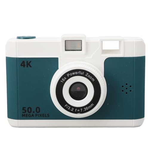 1080p Digitalkamera, 2,4 -Zoll -Bildschirm 800mAh Tragbare Digitale Videokamera Typ C Ladet 8X Digitales Zoom für die Fotografie (Green) von VELATEMOR
