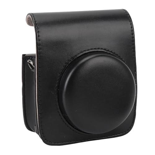 Kamera PU -Lederbeutel, ästhetische Adsorbierbare Flip -Abdeckung Kratzer Proof Kamera Schutzhülle Genaue Öffnungen mit Schultergurt für 90 (Black) von VELATEMOR