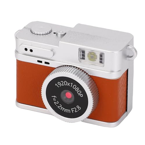Keychain -Kamera 20MP 1080p - -Digitalkamera mit LED -Fülllicht, 0,96 -Zoll -Bildschirm und Typ C, Tragbare Tragbare Kamera für Outdoor -Sportarten (Brown) von VELATEMOR
