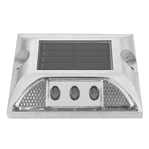 Solar -Deck -Lichter, LED Solar Power Auffahrt Leuchten, Bodenmarker IP65 Outdoor Auffahrtstraße Highway Spike Lampe (White) von VELATEMOR