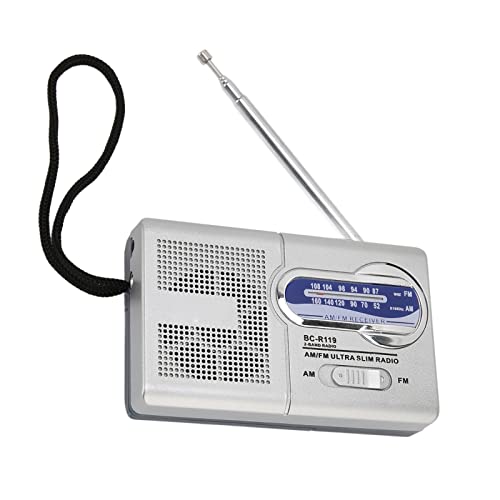 Tragbares AM -FM -Pocket -Radio mit Lautem Lautsprecher, Batterieantrieb (2 AA), Kompakttransistor -Radio für Zuhause, Reisen und Notfall, Einfach zu Bedienen von VELATEMOR