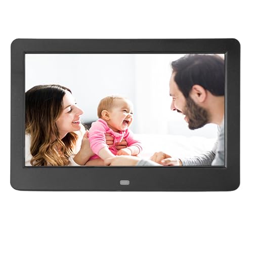 VELATEMOR 10 Zoll Digitaler Fotorahmen, HD, Bilderrahmen mit Fernbedienung, Foto und Video Freigabe, USB & Speicherkartenunterstützung, großartiger Sound (Black) von VELATEMOR