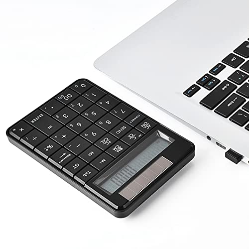 VELATEMOR 2-in-1 Numerische Tastatur & Taschenrechner, 29 Tastenkörnchen-numerische Tastatur, Leicht für Büro mit LCD-Display, USB-Empfänger von VELATEMOR
