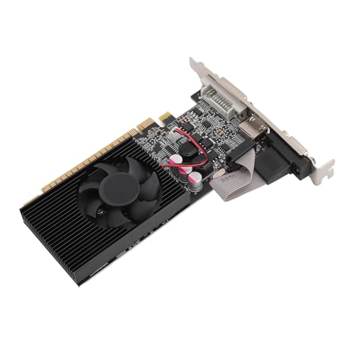 VELATEMOR Grafikkarte, Gaming-Grafikkarte mit Einem PCI Express 2.0 16X-Steckplatz, 2 GB DDR3-Speicher, Desktop-Computer-Grafikkarte, Geräuschlos mit Unabhängigem Lüfter von VELATEMOR