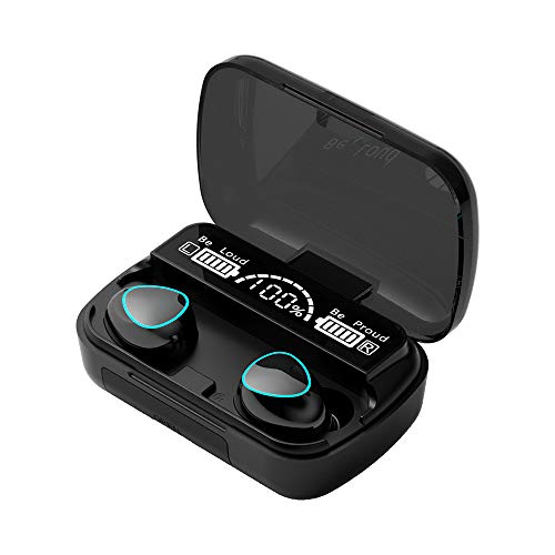 VELATEMOR M10 Stereo-Ohrhörer, Echte Kabellose Ohrhörer, Kopfhörer mit Touch-Steuerung, 2000-mAh-Powerbank-Gehäuse, Digitale LED-Leistungsanzeige, IPX7 Wasserdicht, Geräuschunterdrückung, von VELATEMOR