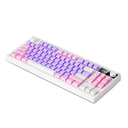 VELATEMOR Mechanische Tastatur mit RGB-Hintergrundbeleuchtung, 87 Tasten. Gaming-Tastatur Unterstützt DREI Verbindungsmodi (Roter Schalter) von VELATEMOR