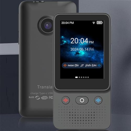 VELATEMOR Zwei -Wege 138 Sprachen Sprachübersetzer -Gerät mit Sofortiger Offline -Übersetzung, 3 Touchscreen Tragbarer Übersetzer für Reisegeschäft, kein WLAN Erforderlich (1000 -mAh von VELATEMOR