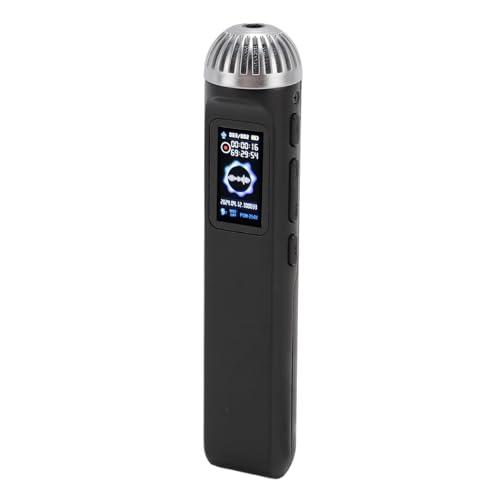 Voice Activated Recording -Gerät, HD Sound Quality Voice Recorder mit Mikrofon HiFi Lustless Music Playback Timing -Einstellungen 1536Kbit / S Bit -Rate für Interviews (16GB) von VELATEMOR