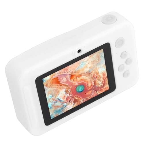 Zoom Digitalkamera, Tragbare 2,4 -Zoll -Bildschirm Digitalkamera für Wachstumsaufzeichnungen (White) von VELATEMOR
