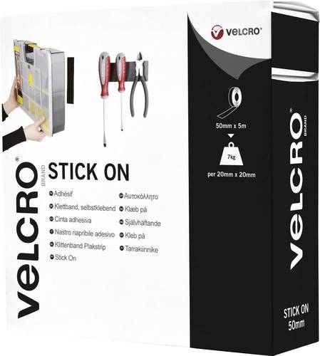 VELCRO® VEL-EC60243 Klettband zum Aufkleben Haft- und Flauschteil, extrastark (L x B) 5000mm x 50mm von VELCRO®