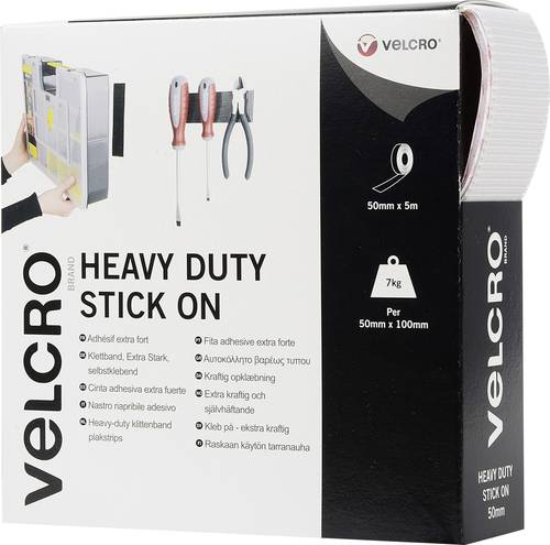 VELCRO® VEL-EC60244 Klettband zum Aufkleben Haft- und Flauschteil, extrastark (L x B) 5000mm x 50mm von VELCRO®