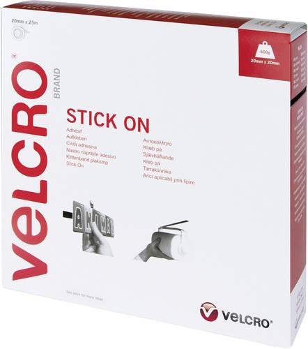 VELCRO® VEL-EC60355 Klettband zum Aufkleben Haft- und Flauschteil (L x B) 25000mm x 20mm Schwarz 25m von VELCRO®