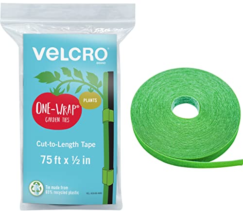 VELCRO Brand 90648 ONE-WRAP Gartenbinder | Pflanzenstützen für effektives Anbau | Starke Griffe sind wiederverwendbar und verstellbar | zuschneidbar, 22,9 m x 1,27 cm, grün von VELCRO Brand