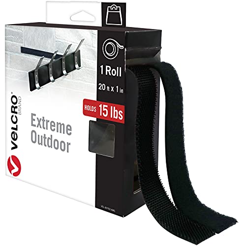 VELCRO Marke | Klettband Selbstklebend | Zuschneidbares industrielles extra starkes doppelseitiges selbstklebendes Klettband mit Klettverschluss | Schwarz | 6m x 25mm VELCRO Marke | Klettband Selbstklebend | Zuschneidbares industrielles extra starkes doppelseitiges selbstklebendes Klettband mit Klettverschluss | Schwarz | 6m x 25mm von VELCRO Brand