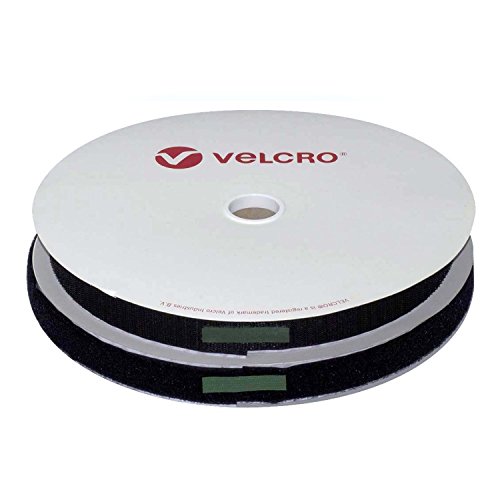 Velcro® Selbstklebendes PS18 Klettband für PVC-Vinyl und Kunststoff, schwarz, 50mm breit, 5m von VELCRO Brand