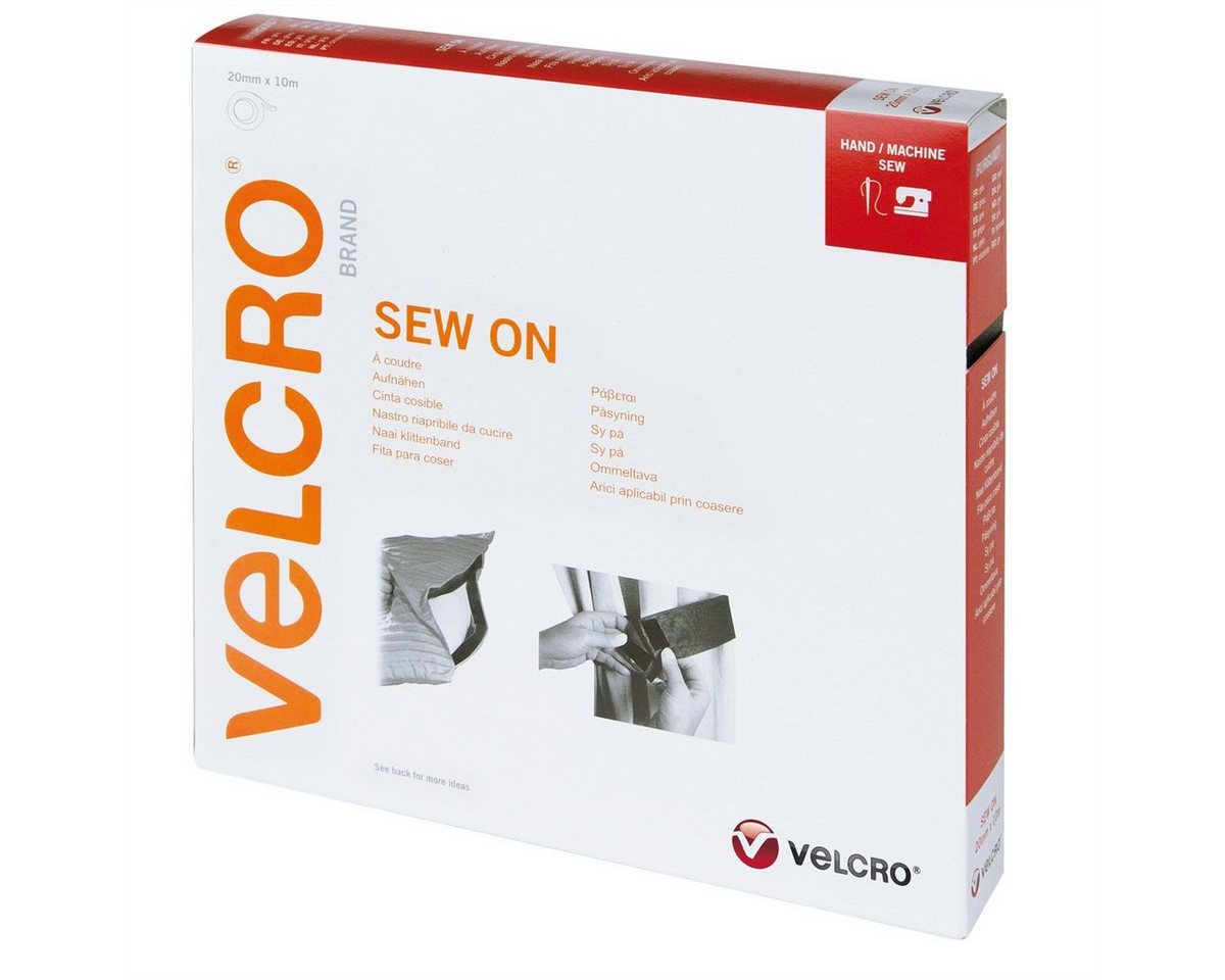 VELCRO Kabelbinder Klettband zum Aufnähen Haken & Flausch 20mm x 10m Bordeauxrot von VELCRO