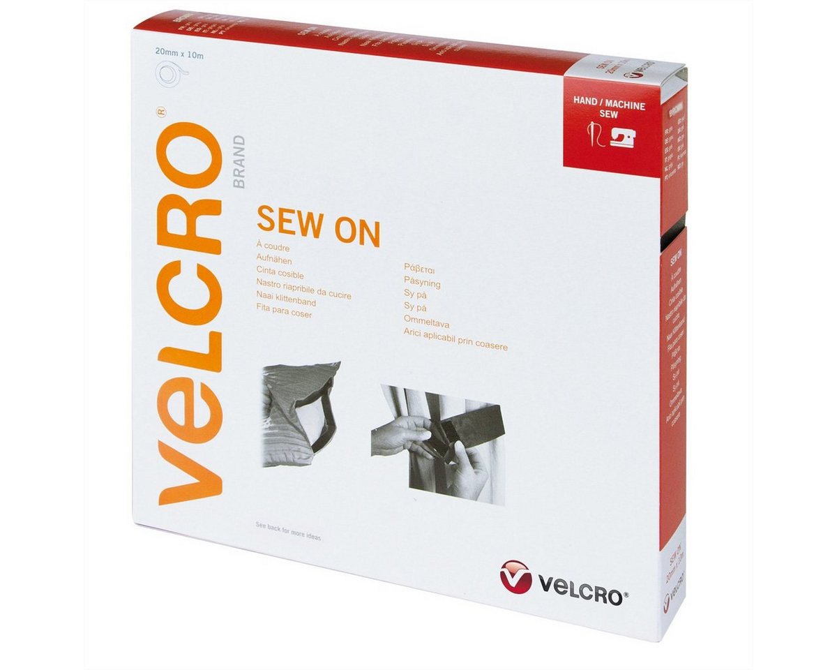 VELCRO Kabelbinder Klettband zum Aufnähen Haken & Flausch 20mm x 10m Braun von VELCRO