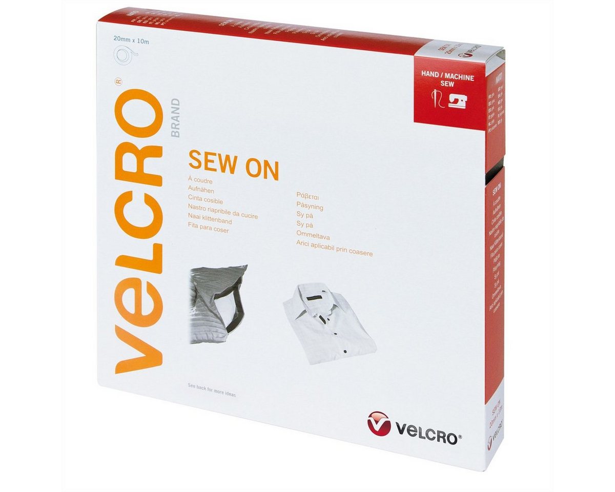 VELCRO Kabelbinder Klettband zum Aufnähen Haken & Flausch 20mm x 10m Nato (640) von VELCRO