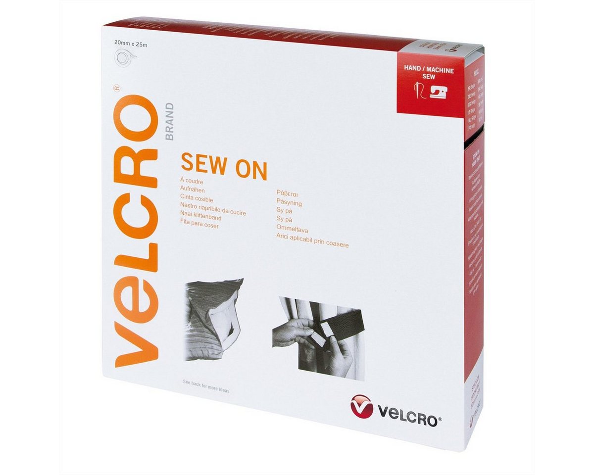 VELCRO Kabelbinder Klettband zum Aufnähen Haken & Flausch 20mm x 25m Beige (215) von VELCRO