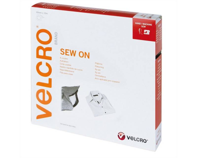 VELCRO Kabelbinder Klettband zum Aufnähen Haken & Flausch 30mm x 10m Schwarz von VELCRO