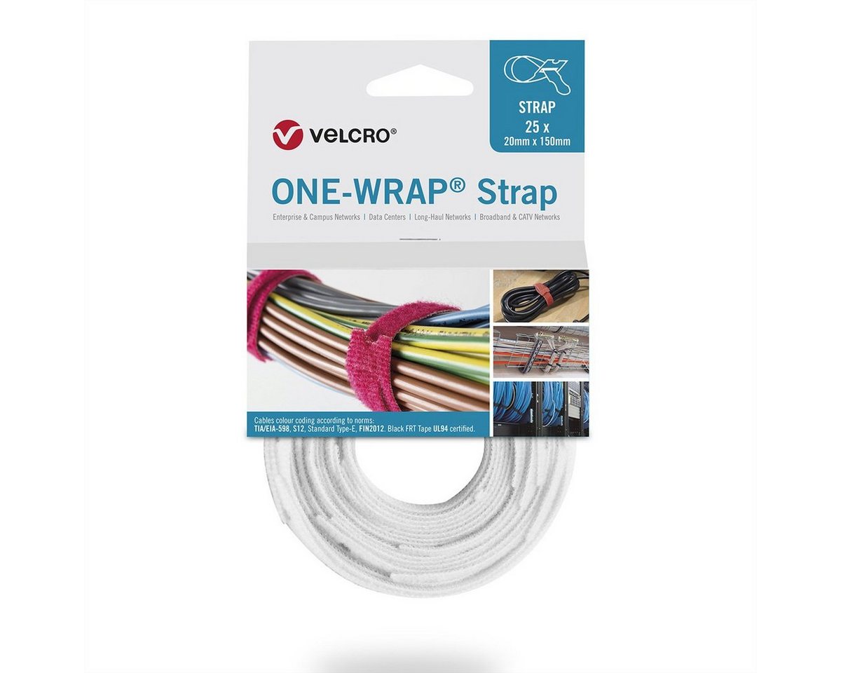 VELCRO Kabelbinder One Wrap® Strap 13mm x 200mm, 25 Stück von VELCRO