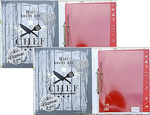 2x Rezepte Ordner A4 VELOFLEX® Register Einlagen | Chefkoch Ordner mit Spritzschutz von VELOFLEX