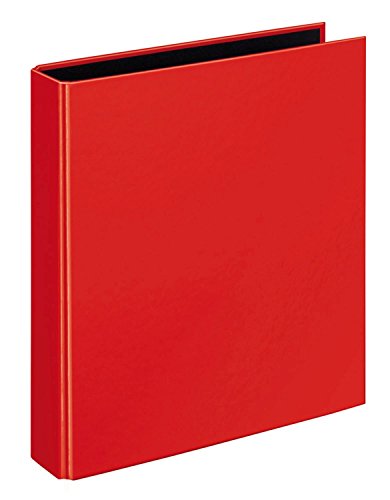 VELOFLEX 1151321 - Ringbuch VELOCOLOR, Ringordner, Ordner, DIN A5, 2-Ring-Mechanik, 200 x 230 x 45 mm, Karton, rot, 1 Stück von VELOFLEX