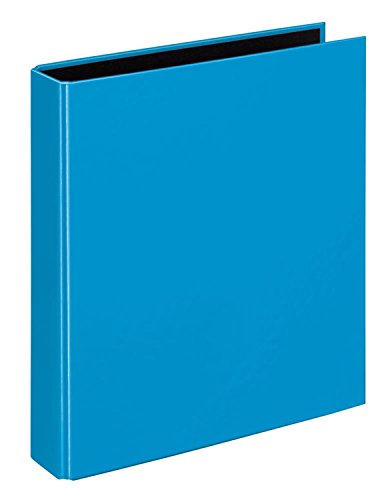 VELOFLEX 1151351 - Ringbuch VELOCOLOR, Ringordner, Ordner, DIN A5, 2-Ring-Mechanik, 200 x 230 x 45 mm, Karton, blau, 1 Stück von VELOFLEX