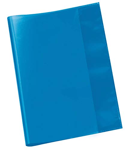 VELOFLEX 1353150 - Schulhefthülle, Hefthülle, Heftschoner, DIN A5, transparente PP-Folie, blau, 25 Hüllen von VELOFLEX