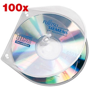 VELOFLEX 1er CD-/DVD-Hüllen VELOBOX transparent, 100 St. von VELOFLEX
