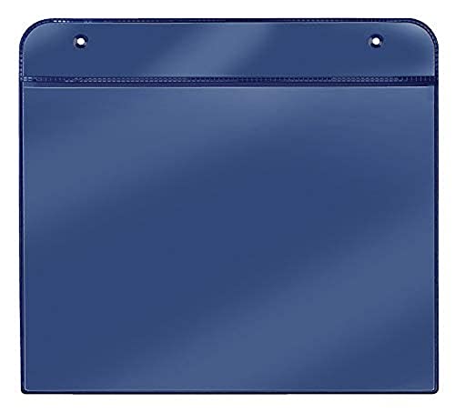 VELOFLEX 3805500 - Magnet-Taschen DIN A5 Querformat, mit Magnetstreifen auf der Rückseite, PVC, blau, 20 Stück von VELOFLEX