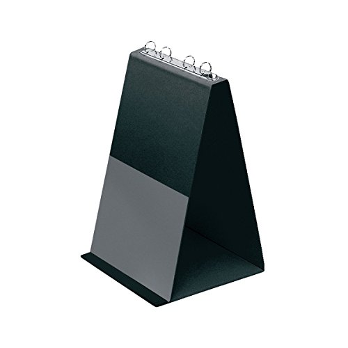 VELOFLEX 4102080 - Tisch-Flipchart DIN A4 Hochformat, inkl. Klarsichthüllen, aus PVC, Tischaufsteller Präsentation, Flipchart schwarz, Aufstellringbuch von VELOFLEX