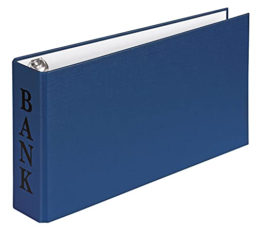 VELOFLEX 4168350 - Bankordner DIN A6, Ordner, Ringbuch für Kontoauszüge, 2-Ring-Mechanik, 30 mm Füllhöhe, mit Niederhalter, blau, 1 Stück von VELOFLEX