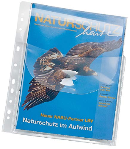 VELOFLEX 4320100 - Prospekthülle Jumbo, Faltentasche DIN A4, für bis zu 50 Blatt, mit Verschlussklappe, 10 Stück VELOFLEX 4320100 - Prospekthülle Jumbo, Faltentasche DIN A4, für bis zu 50 Blatt, mit Verschlussklappe, 10 Stück von VELOFLEX