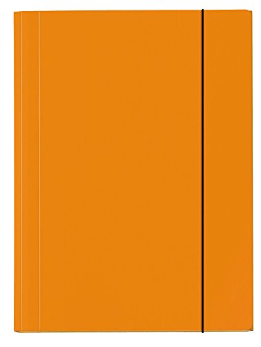 VELOFLEX 4442330 - Sammelmappe Velocolor, DIN A4, Eckspannermappe, Ordnungsmappe, Zeichenmappe, orange, 1 Stück von VELOFLEX