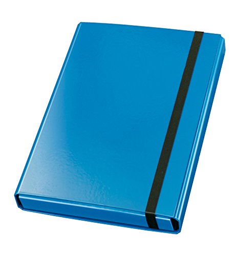 VELOFLEX 4443351 - Sammelbox Velocolor, DIN A4, mit Gummizug, Heftbox aus Karton, glanzkaschiert, blau, 23 x 32 x 4 cm, 1 Stück von VELOFLEX