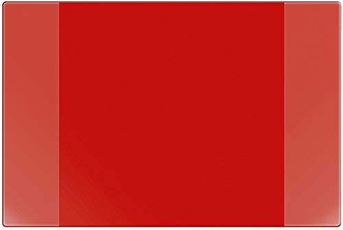 VELOFLEX 4680321 - Schreibtischunterlage Velocolor, rot, 40 x 60 cm, mit Kalender und seitlichen Taschen, rutschfest, abwaschbar, Schreibtischauflage, Malunterlage, Bastelunterlage, 1 Stück von VELOFLEX