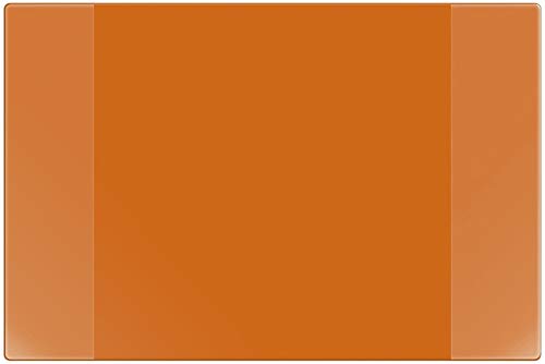 VELOFLEX 4680330 - Schreibtischunterlage Velocolor, orange, 40 x 60 cm, mit Kalender und seitlichen Taschen, rutschfest, abwaschbar, Schreibtischauflage, Malunterlage, Bastelunterlage, 1 Stück von VELOFLEX